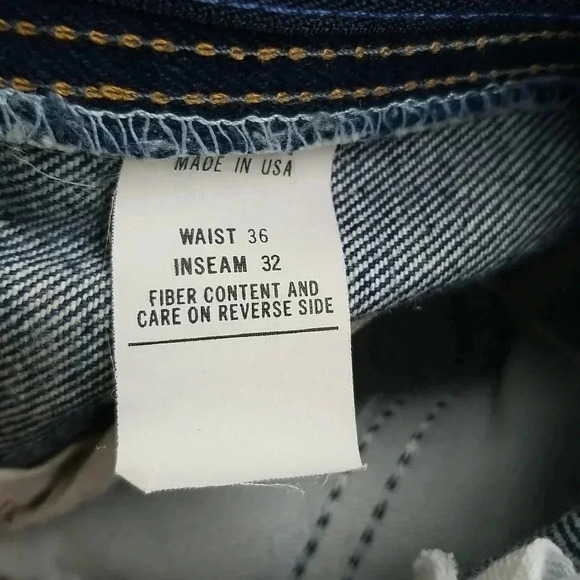 Western Roebucks Dark Blue Jeans 36x30 starched Creased Vintage - Picture 5 of 13